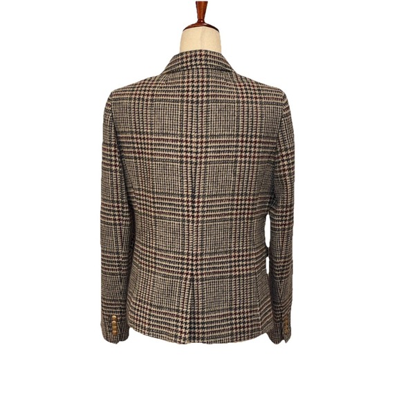 J Crew School Boy Blazer 10 Plaid Houndstooth Wool Blend Academia Preppy - Picture 4 of 12